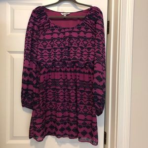 Long sleeve tunic dress